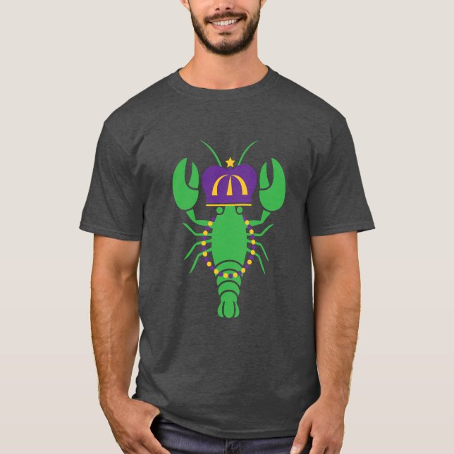 King Crawfish Mardi Gras T-Shirt (Front)