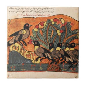 King Crow Advice Indian Renaissance Ceramic Tile