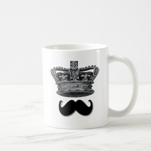 King Crown and Mustache Coffee Mug
