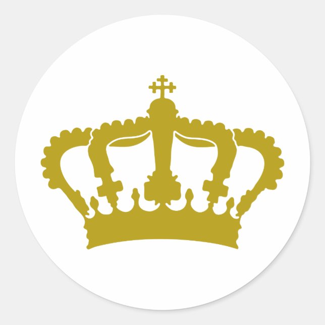 King Crown Classic Round Sticker (Front)