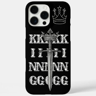 KING Crown Line Art black  Phone Case  