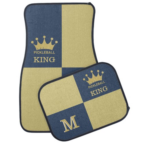 King Crown Pickleball 3D Monogram    Car Floor Mat