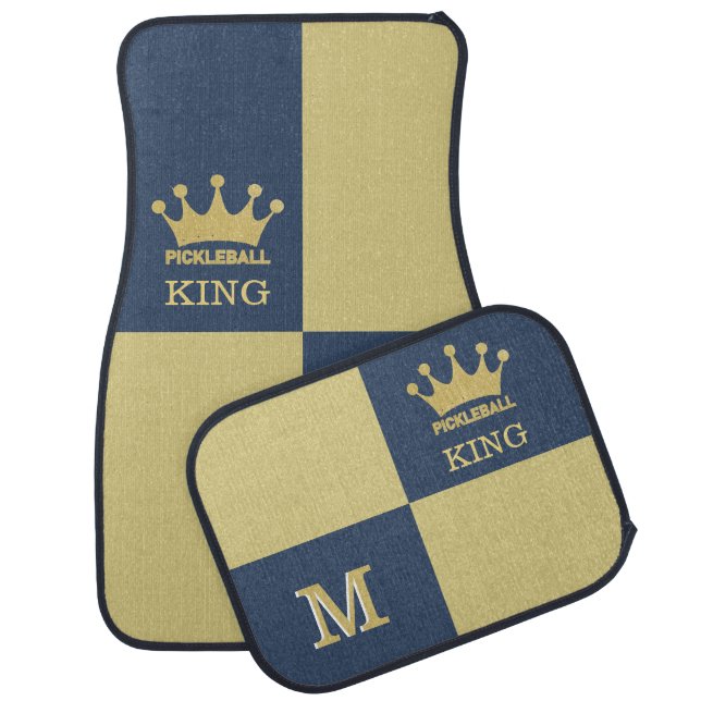 King Crown Pickleball 3D Monogram    Car Floor Mat (Set)