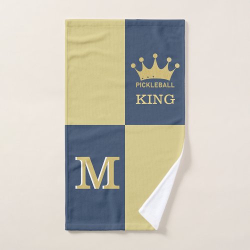 King Crown Pickleball 3D Monogram    Hand Towel