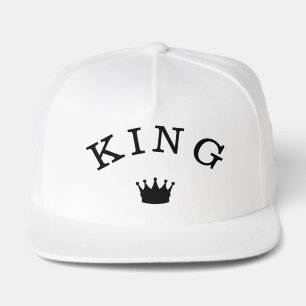 King Crown Script Graphic Modern Royal Look Snap Back Hat
