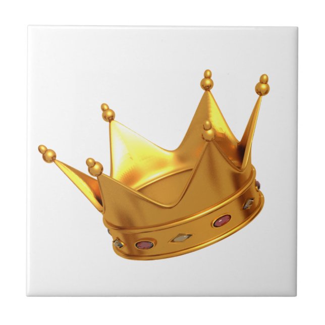 King Crown Small (4.25" x 4.25") Ceramic PhotoTile Tile (Front)