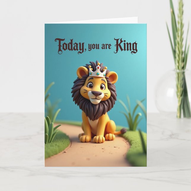 King Cub Fathers Day Scene Card (Front)