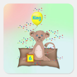 King Cub Square Sticker
