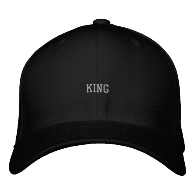 King Custom Black Versatile Headwear Style-Hat  Embroidered Baseball Cap (Front)
