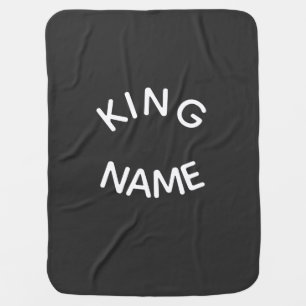 King Custom Name – Royal Bold Design Baby Blanket