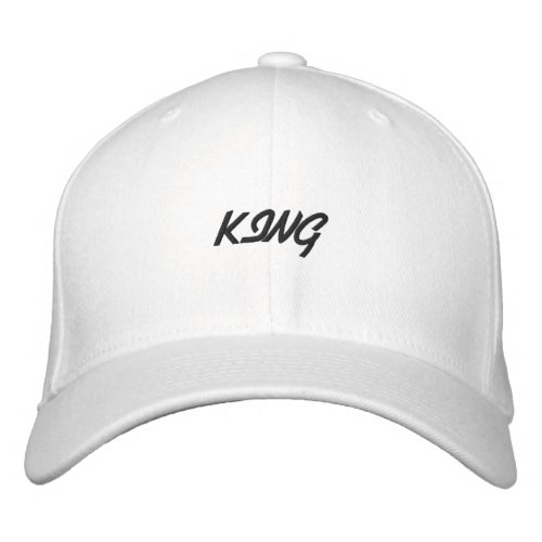 King custom Text Basic Flexfit Wool Sports Embroidered Baseball Cap