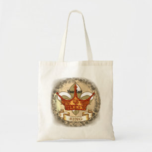 King Dad Banner Crown Tote Bag