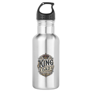 King Dad Vintage Engraving Father's Day Shirt_1 Stainless Steel Water Bottle