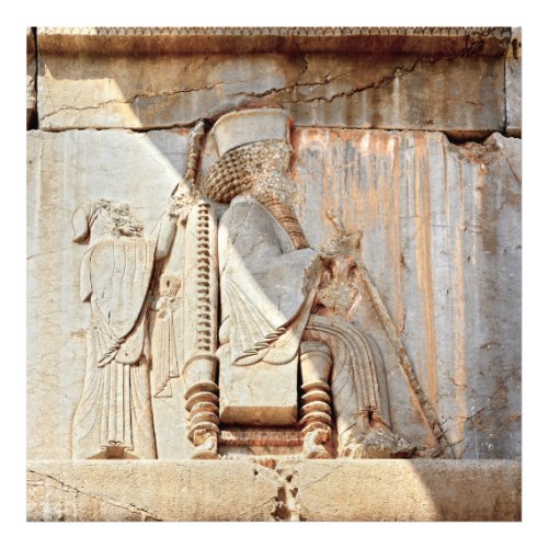 King Darius I Bas_relief Persepolis Iran      Photo Print
