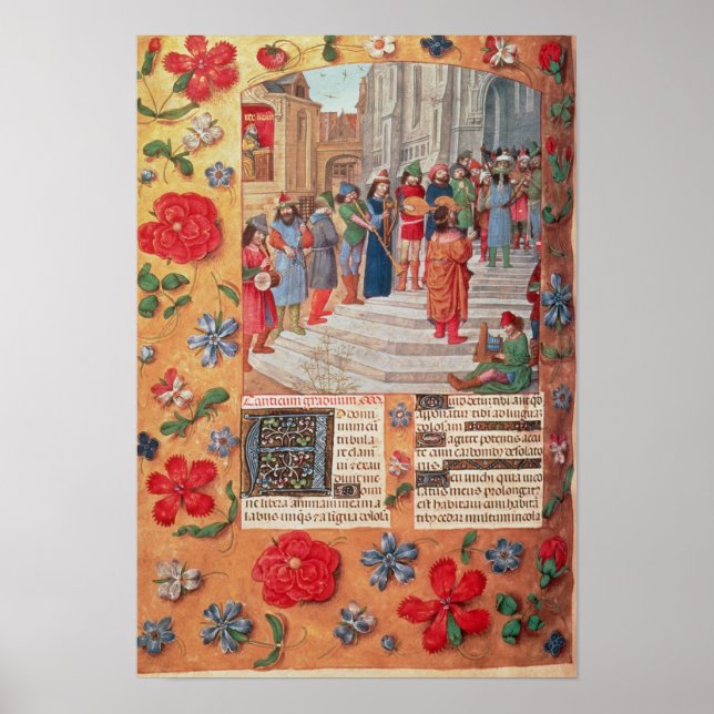 King David and Musicians, from the Breviary Poster (Front)