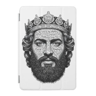 King David Calligraphy Portrait - Vintage Script iPad Mini Cover