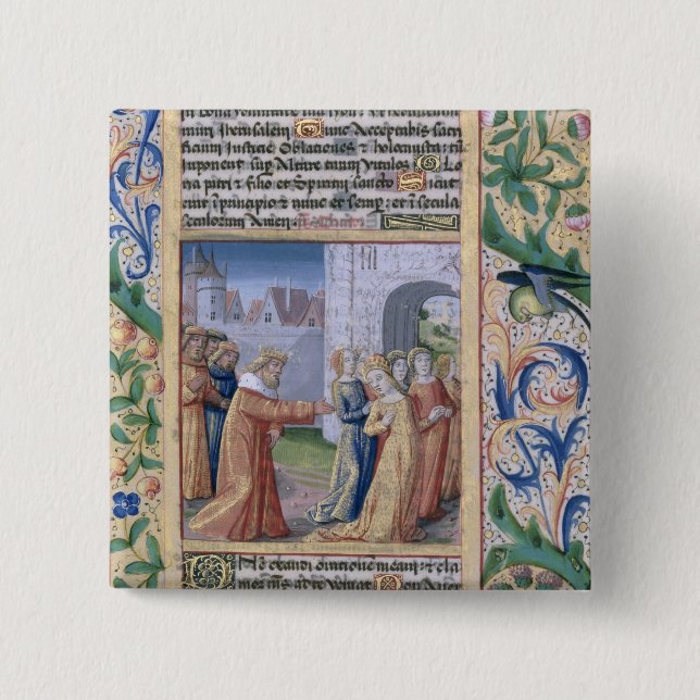 King David coveting Bathsheba Button (Front)