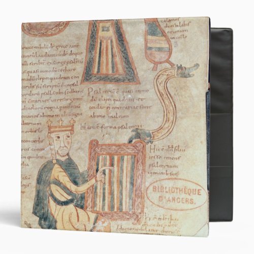 King David playing a psaltery from a psalter Binder