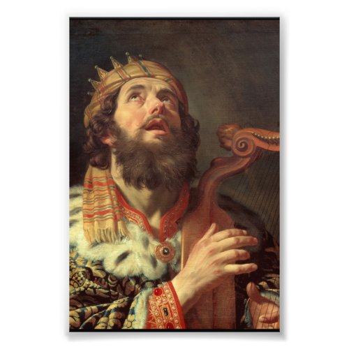 King David Playing His Harp Photo Print