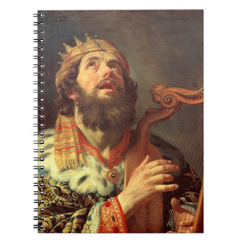 King David Playing The Harp Gerard Van Honthorst Notebook