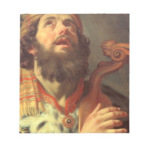 King David Playing The Harp Gerard Van Honthorst Notepad