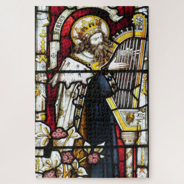 King David Stained Glass Window Jigsaw Puzzle (Vertical)