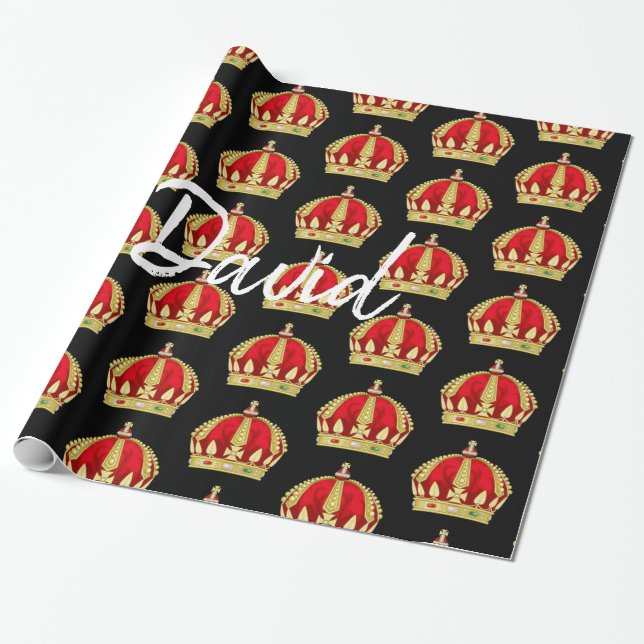 King David Wrapping Paper (Unrolled)