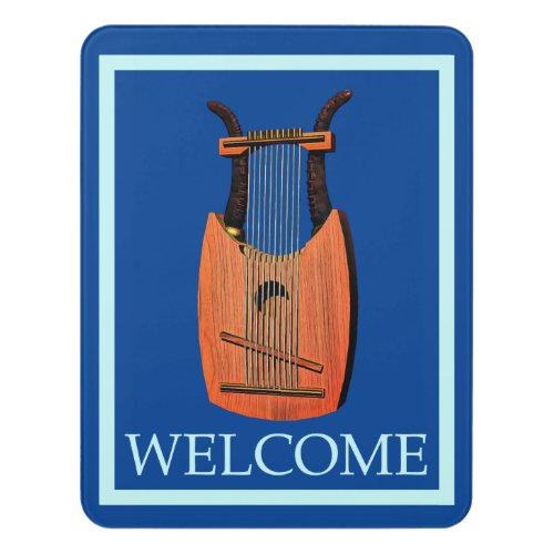 King Davids Harp _ Welcome Door Sign