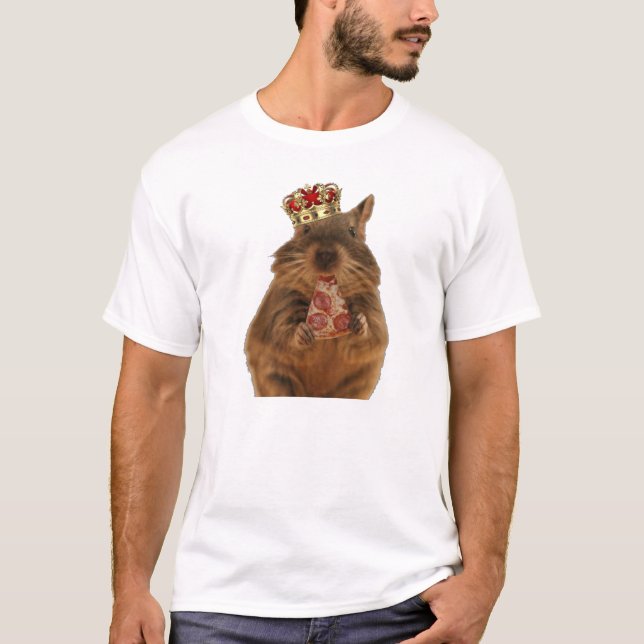King Degu eating pizza T-Shirt (Front)