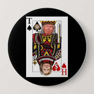 King Donald vs Queen Hillary Button