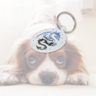 King Dragon Blue Pet ID Tag