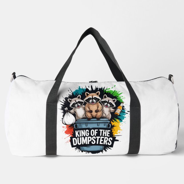 King Dumpsters Raccoon Splatter  Duffle Bag (Front)