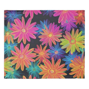 King Duvet Cover Bright Flowers