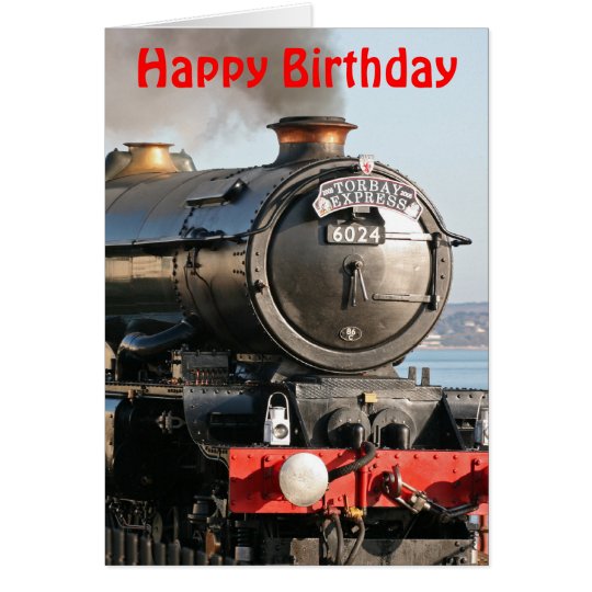 King Edward 1 Steam Engine Happy Birthday Card