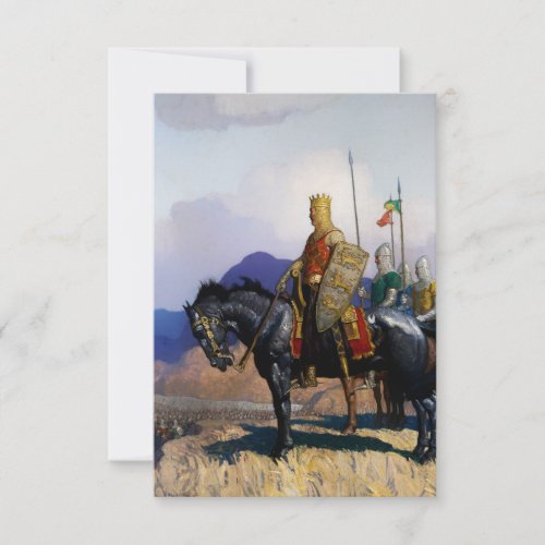 King Edward Views the Battle by NC Wyeth Thank You Card