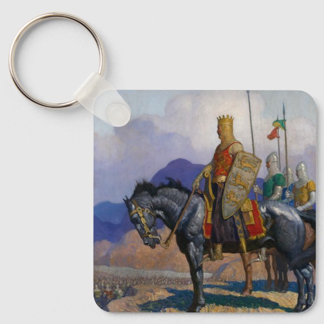 King Edward Views The Battle c. 1921 by N.C. Wyeth Keychain (Front)