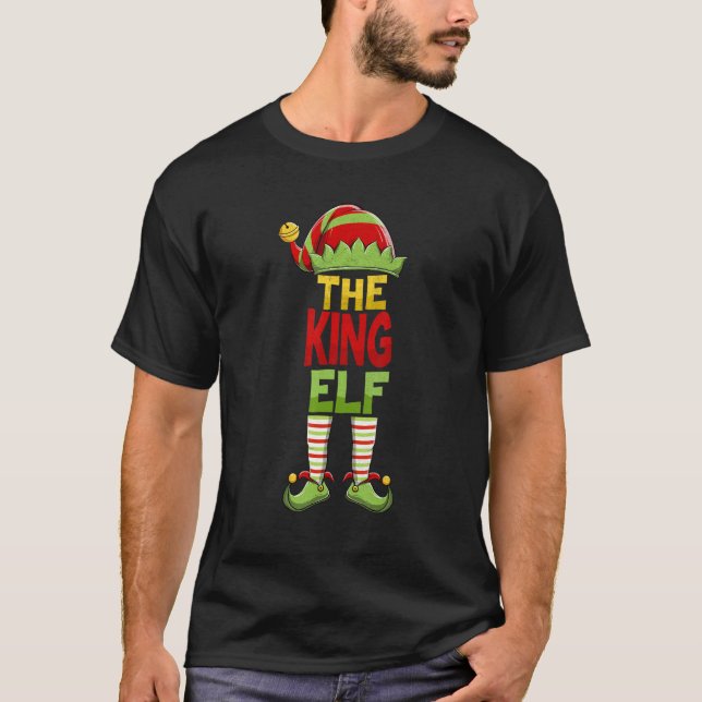 King ELF Family Matching Group Christmas Pajamas T-Shirt (Front)