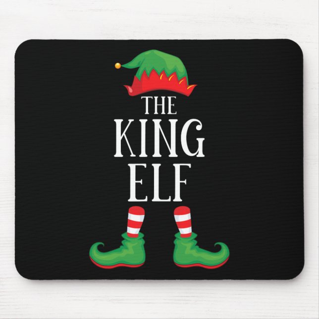 King Elf Matching Group Xmas Funny Family Christma Mouse Pad (Front)