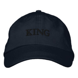 KING Embroidered-Hats Handsome Visor KING text Embroidered Baseball Cap