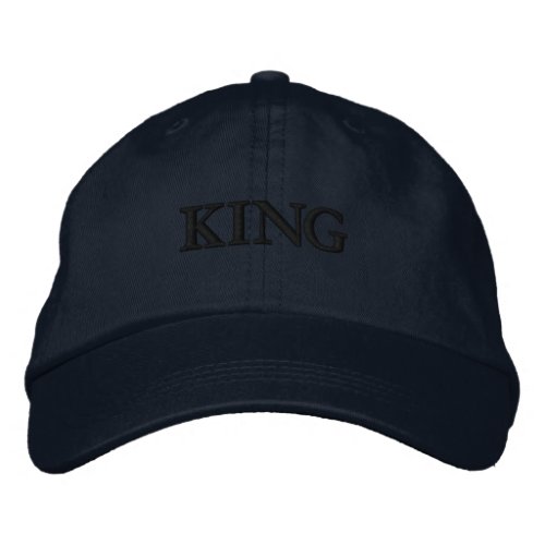 KING Embroidered_Hats Handsome Visor KING text Embroidered Baseball Cap