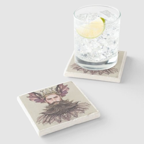 King Eric _ Fairy Watercolor Painting Stone Coaster