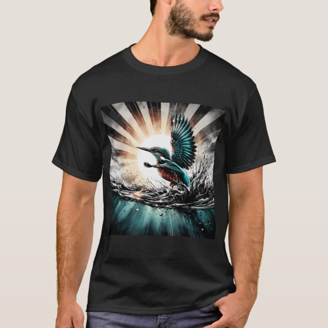 King Fisher, Ai Generated Art T-Shirt (Front)