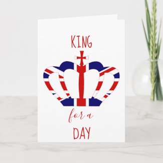 King for a Day | Union Jack Crown | Father's Day Card