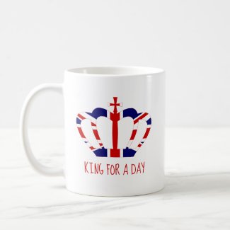 King for a Day | Union Jack Crown | Father's Day Coffee Mug