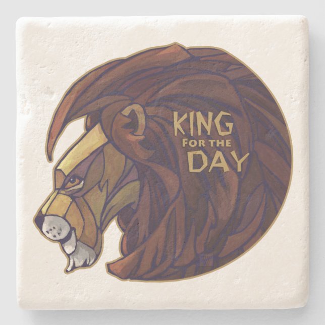 King for the Day Stone Coaster (Front)