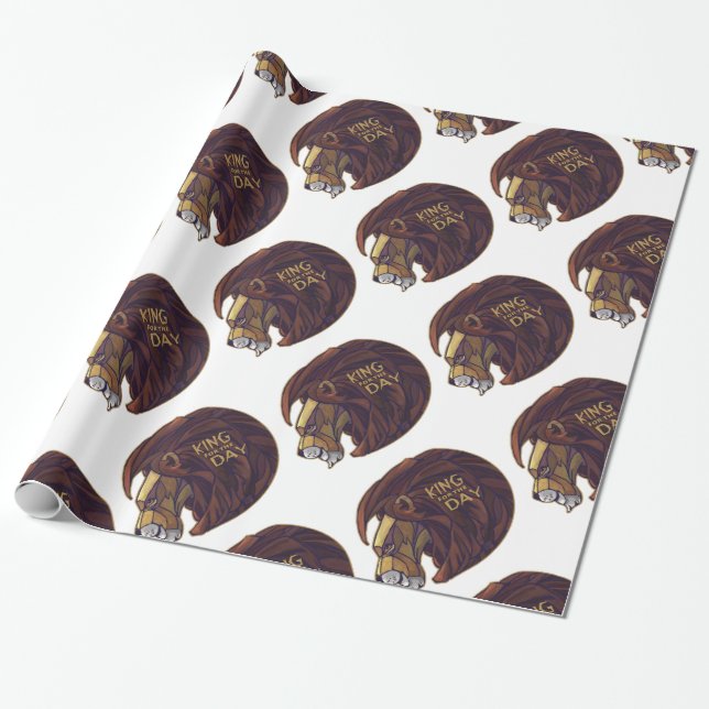 King for the Day Wrapping Paper (Unrolled)