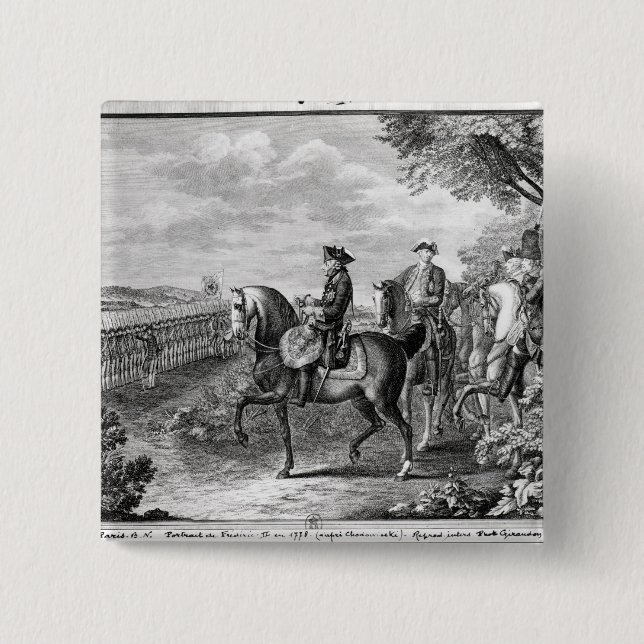King Frederick II of Prussia  reviewing the Button (Front)