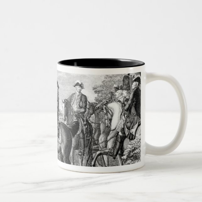 King Frederick II of Prussia  reviewing the Two-Tone Coffee Mug (Right)