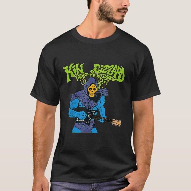 King Funny Gizzard The Lizard Gift Wizard T-Shirt (Front)