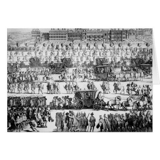 King George I procession to St. James's Palace Cards (Front Horizontal)